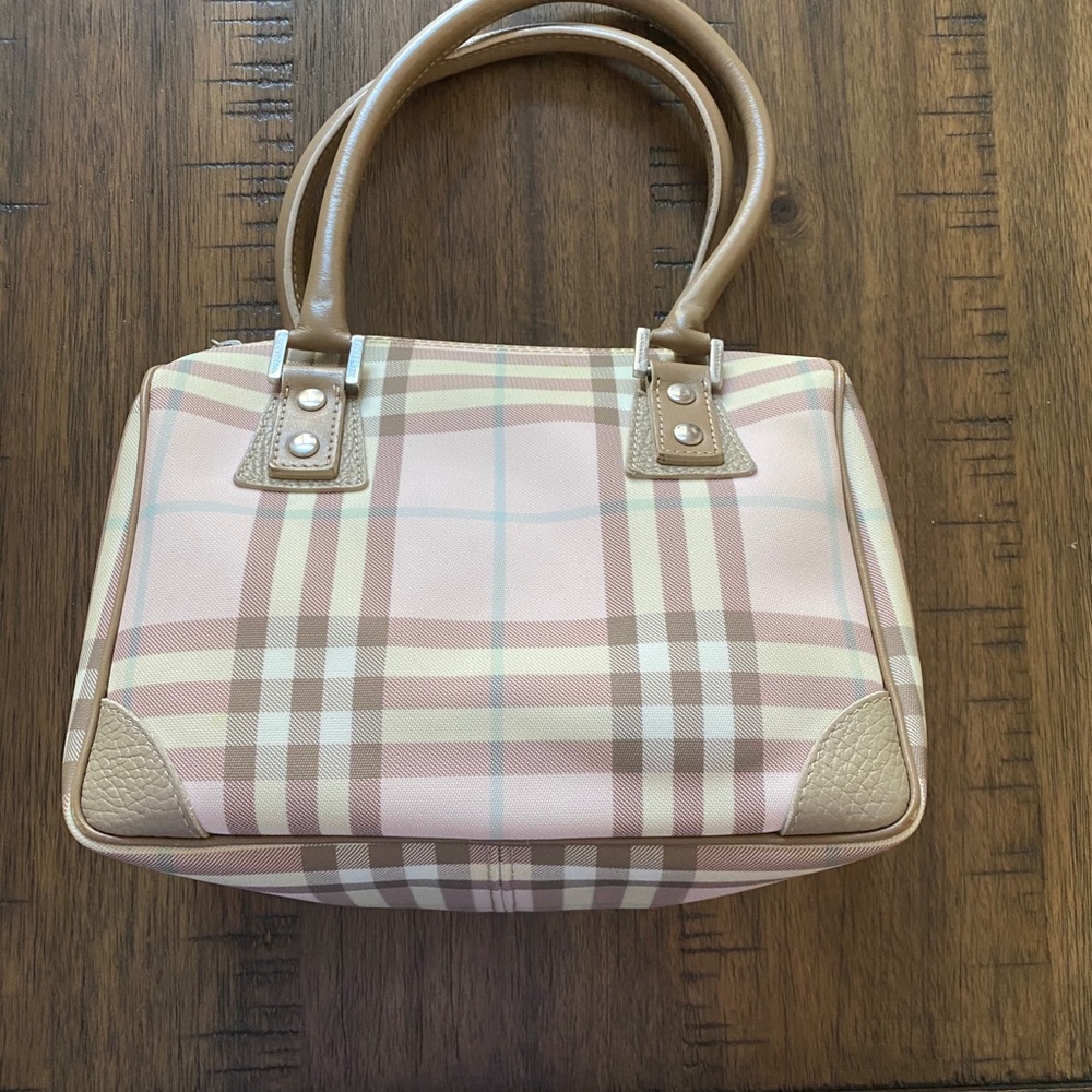Burberry pink check handbag